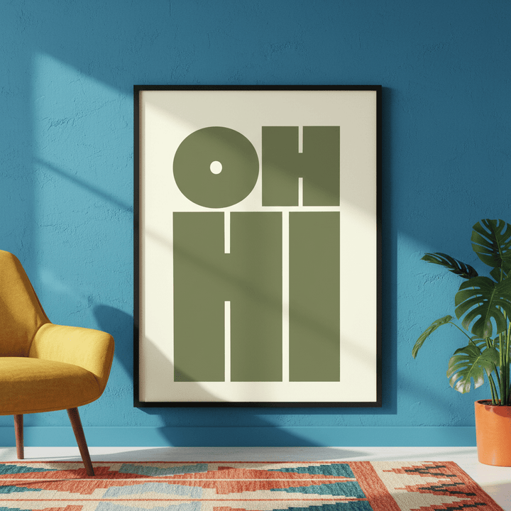OH HI Wall Art Print wall - art - picture - poster