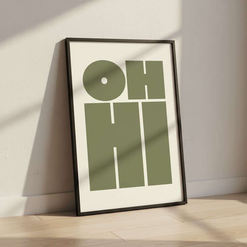 OH HI Wall Art Print wall - art - picture - poster