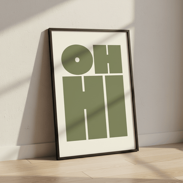OH HI Wall Art Print wall - art - picture - poster