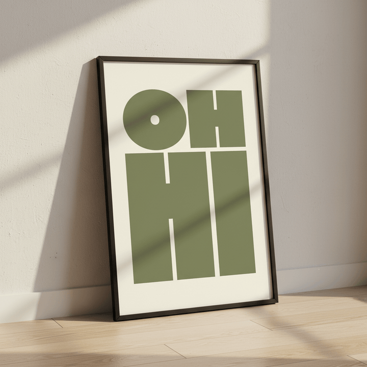 OH HI Wall Art Print wall - art - picture - poster