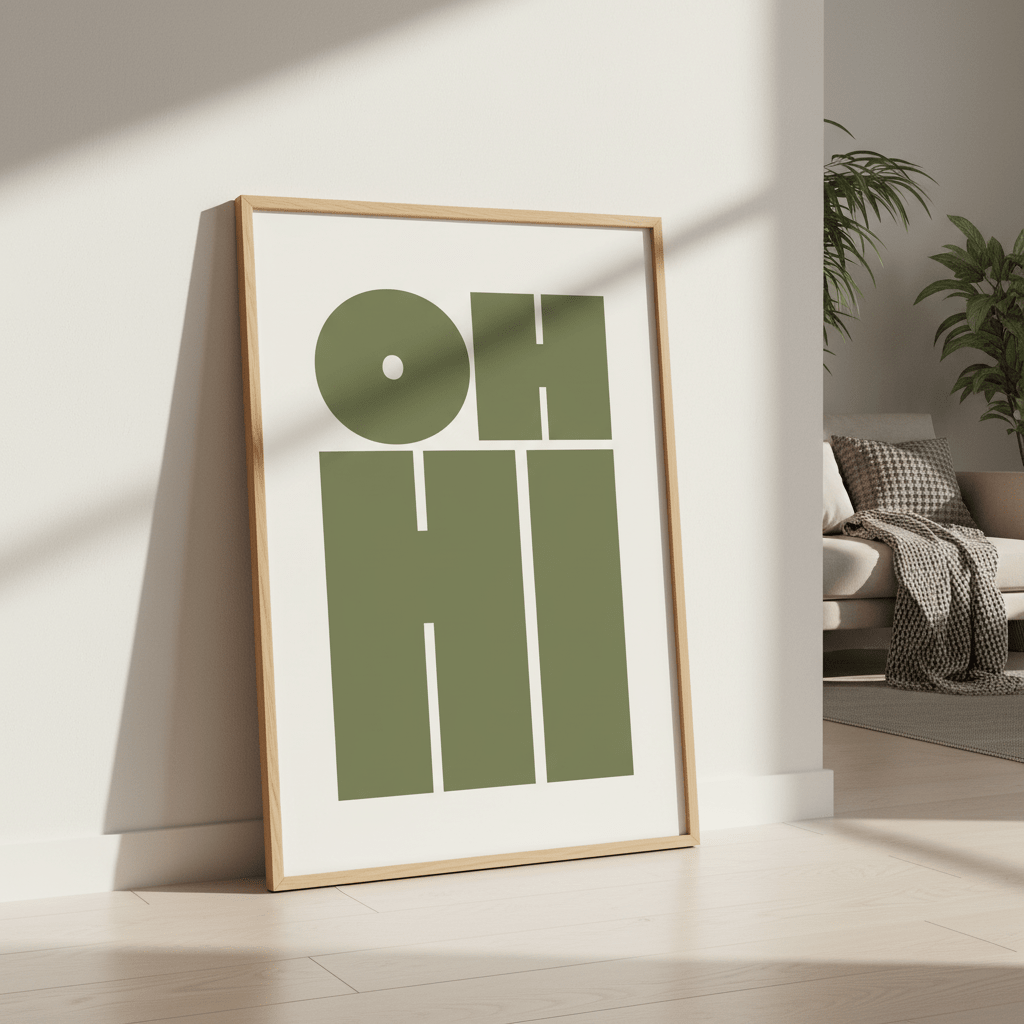 OH HI Wall Art Print wall - art - picture - poster