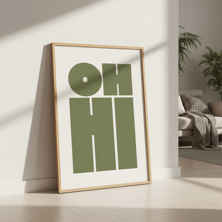 OH HI Wall Art Print wall - art - picture - poster