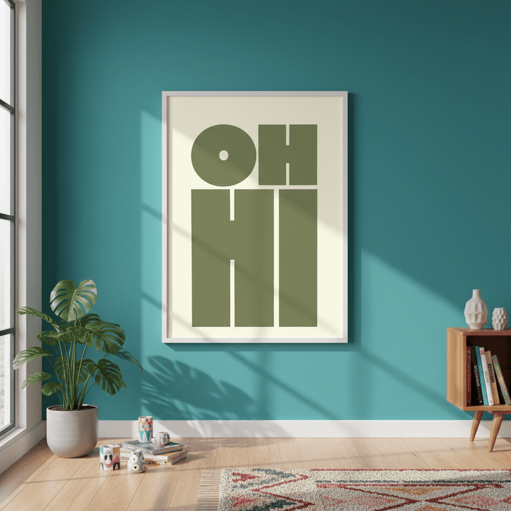 OH HI Wall Art Print wall - art - picture - poster