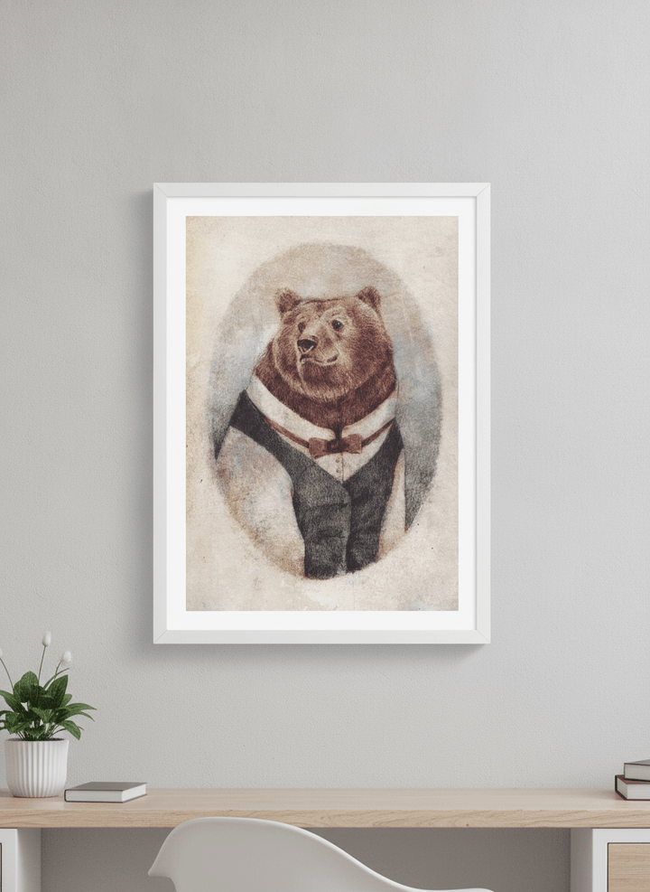 Contemporary wall art featured in a bright modern office workspace