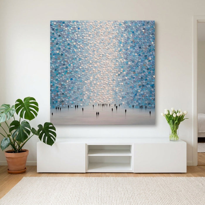 Old Moonlight By Ekaterina Ermilkina | Canvas Square Print
