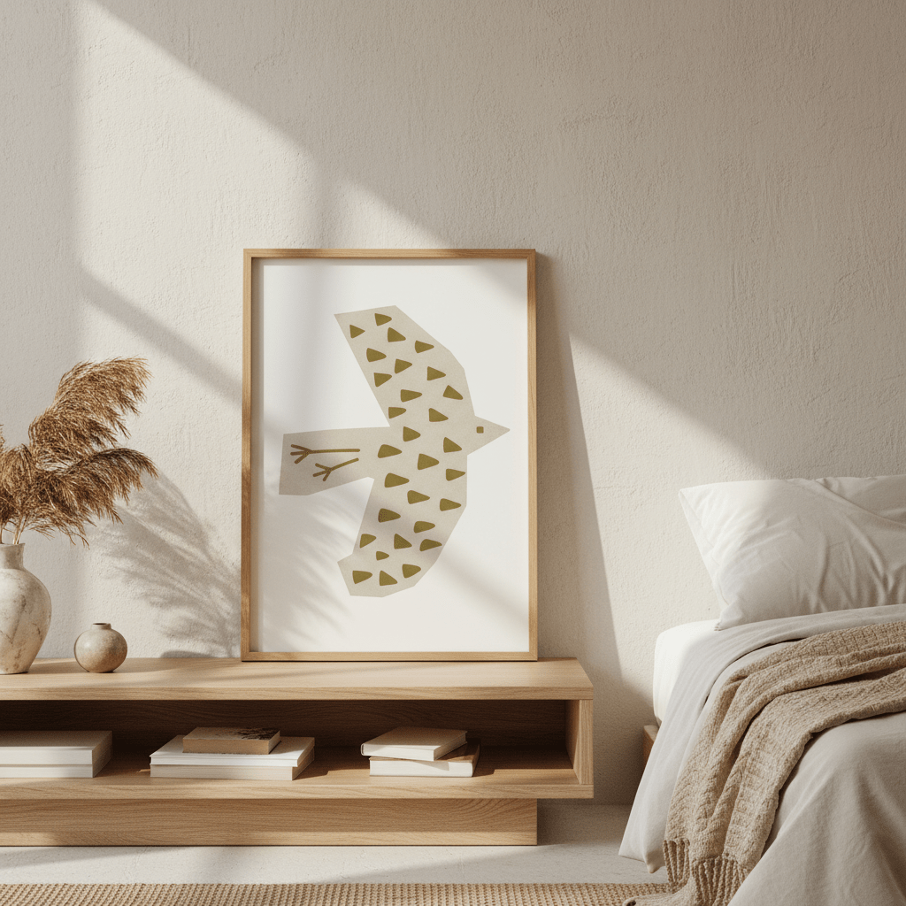 Olive Bird by Silvia Visscher wall - art - picture - poster
