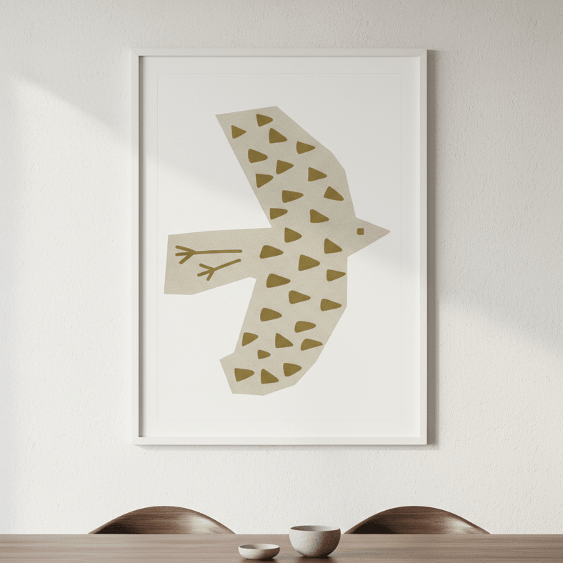 Olive Bird by Silvia Visscher wall - art - picture - poster