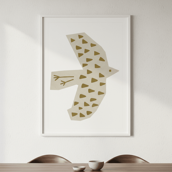 Olive Bird by Silvia Visscher | Art & Canvas Print