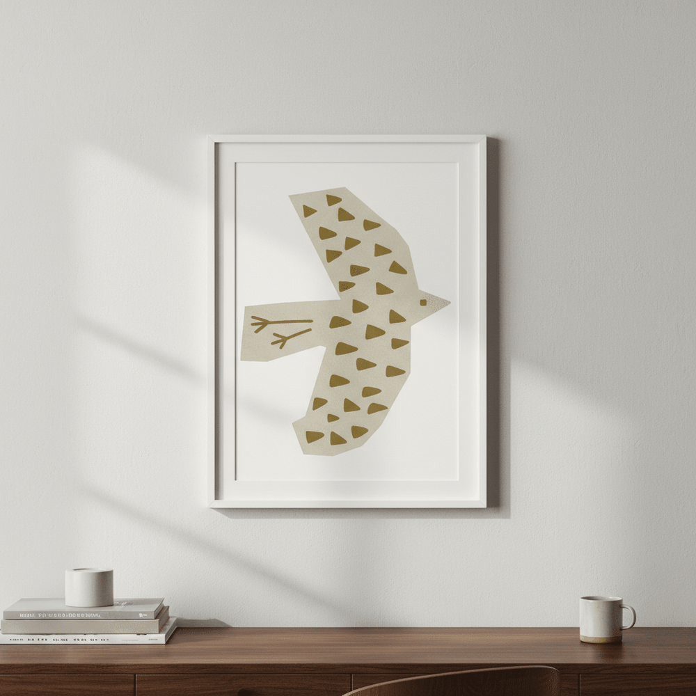 Olive Bird by Silvia Visscher wall - art - picture - poster