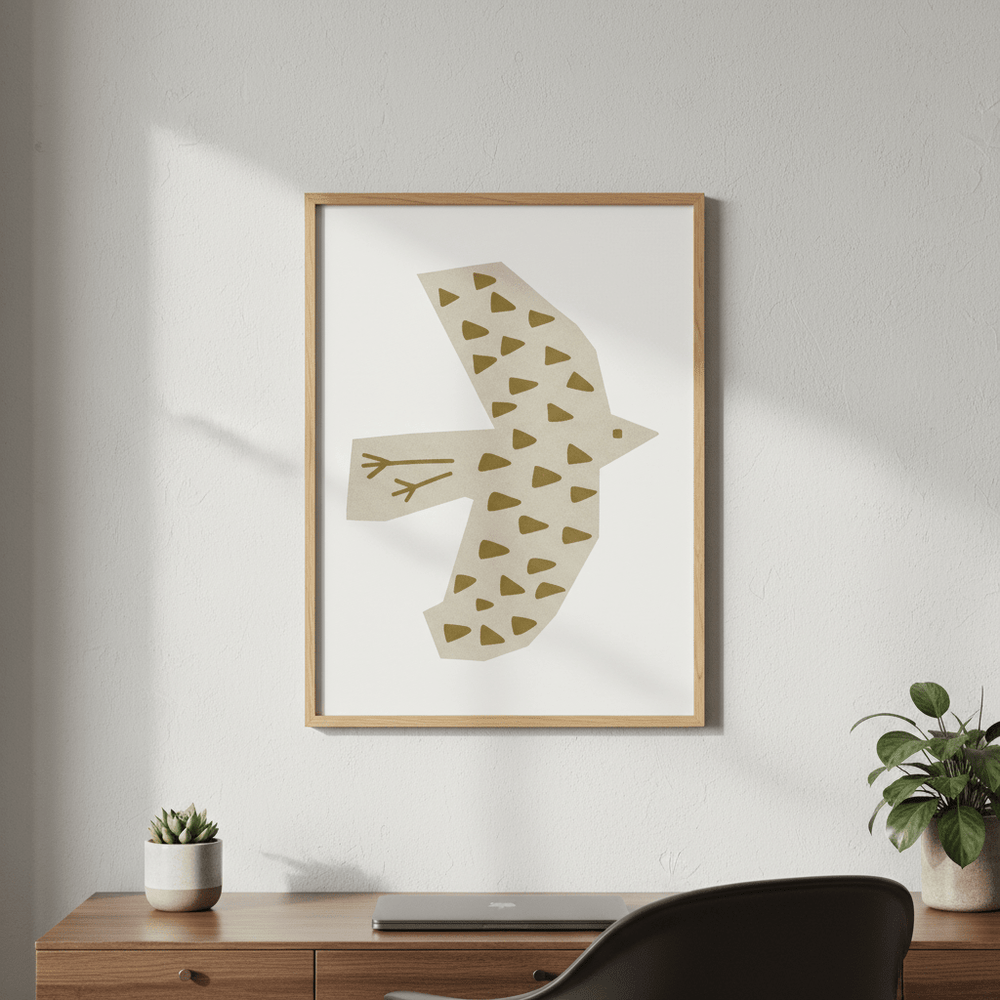 Olive Bird by Silvia Visscher wall - art - picture - poster