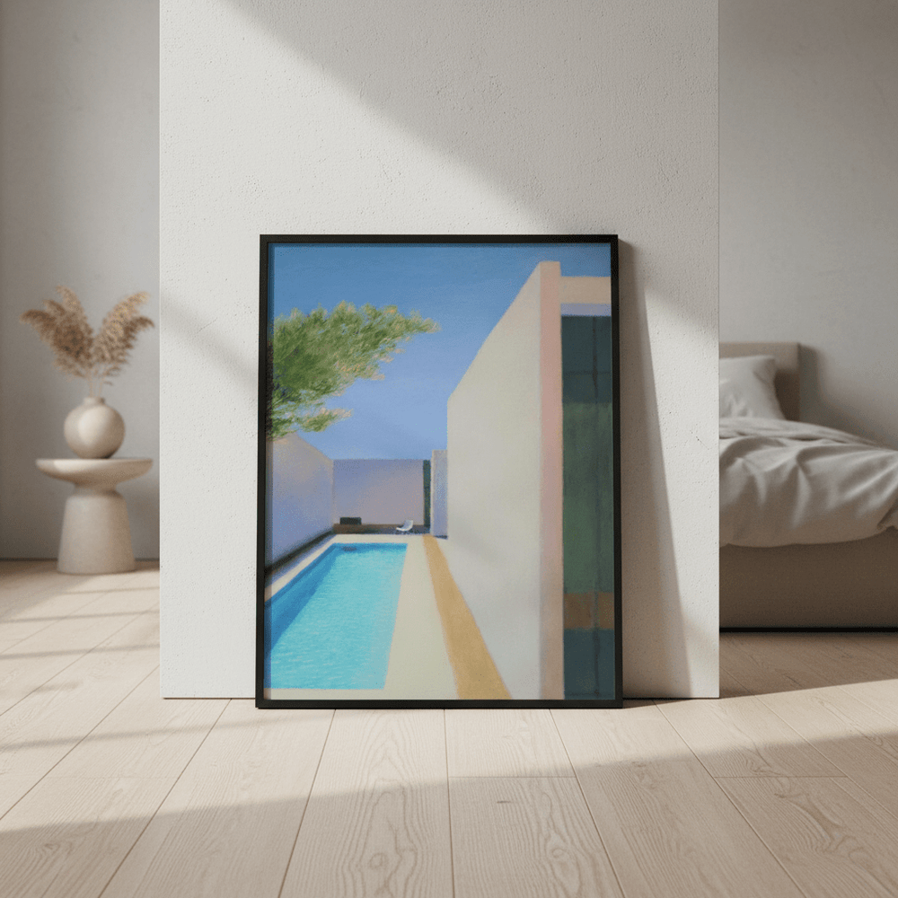Olive Branch and Swimming Pool by Ieva Baklane wall - art - picture - poster