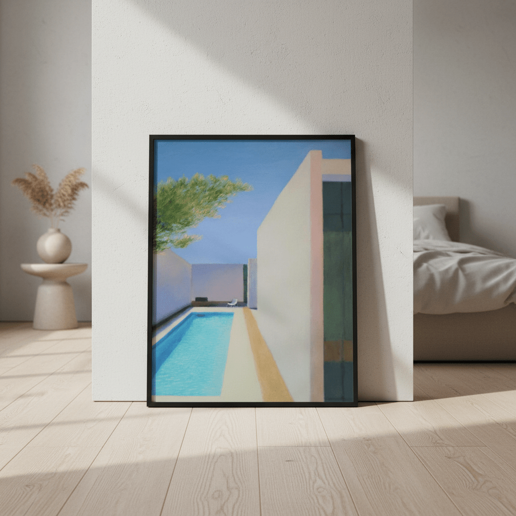 Olive Branch and Swimming Pool by Ieva Baklane wall - art - picture - poster