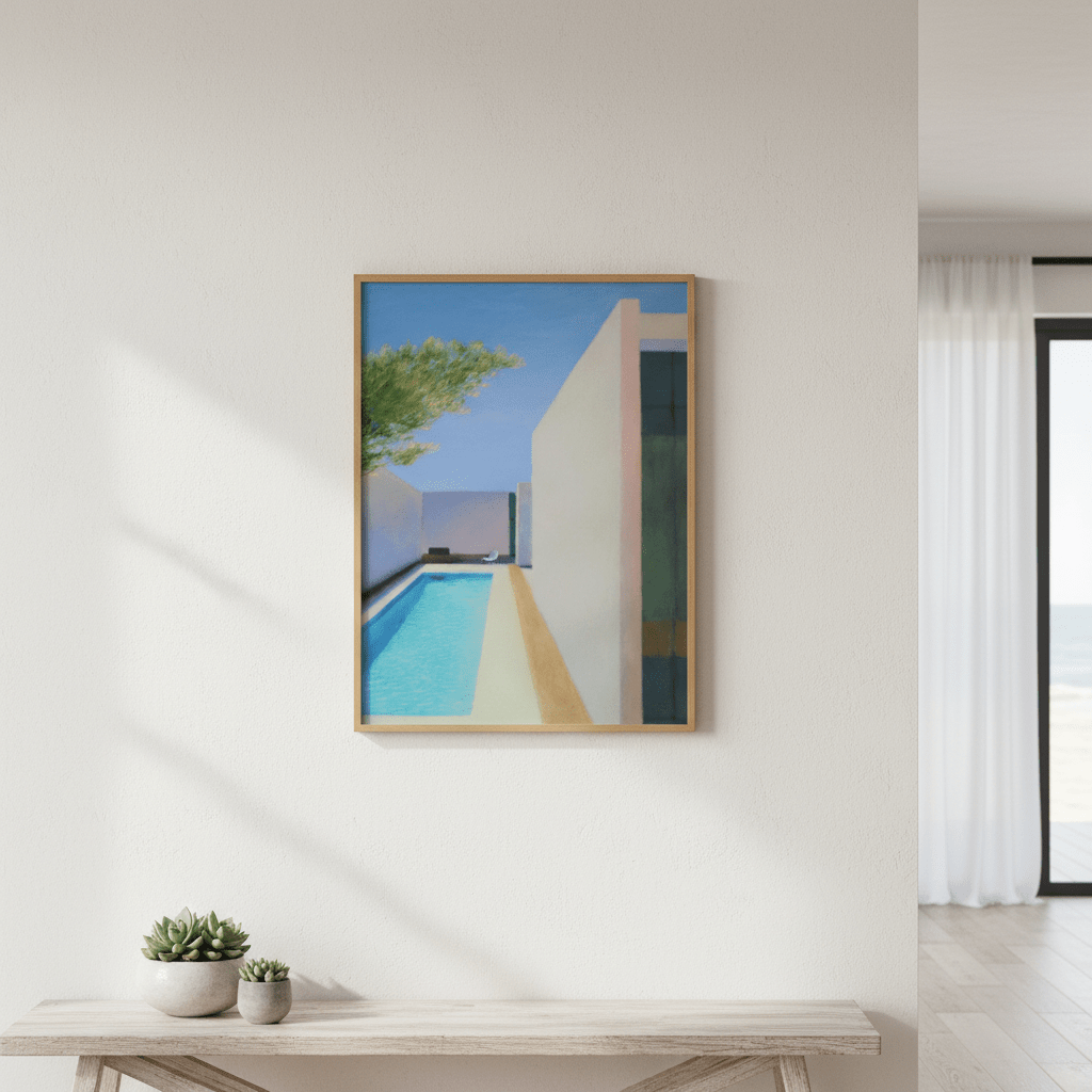 Olive Branch and Swimming Pool by Ieva Baklane wall - art - picture - poster