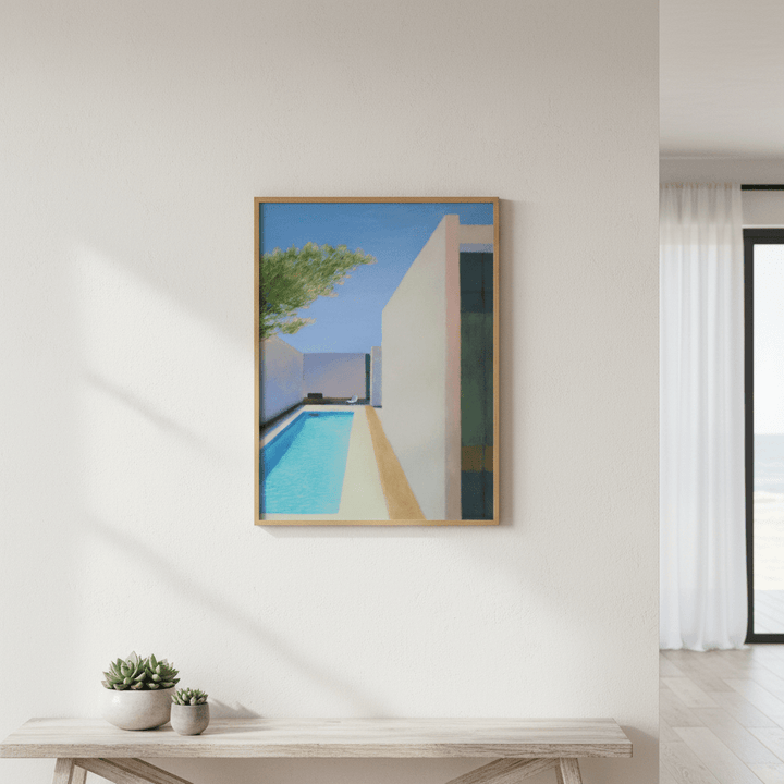 Olive Branch and Swimming Pool by Ieva Baklane wall - art - picture - poster