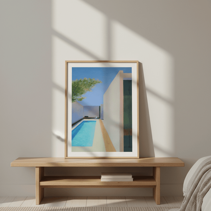 Olive Branch and Swimming Pool by Ieva Baklane wall - art - picture - poster