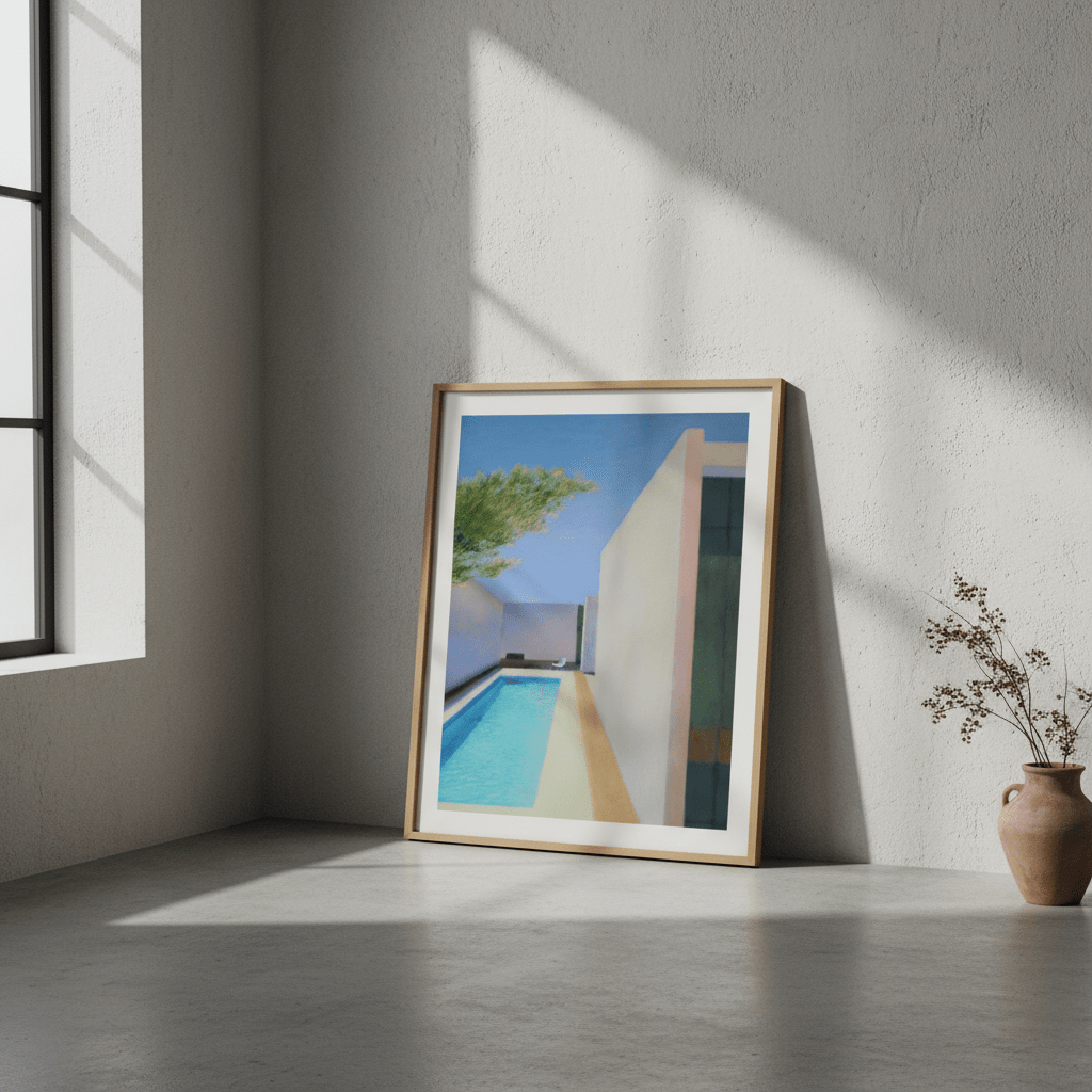 Olive Branch and Swimming Pool by Ieva Baklane wall - art - picture - poster