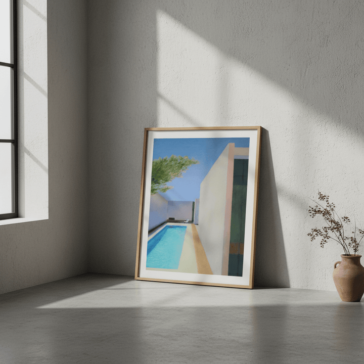 Olive Branch and Swimming Pool by Ieva Baklane wall - art - picture - poster