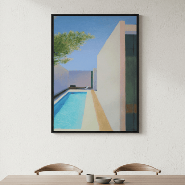 Olive Branch and Swimming Pool by Ieva Baklane