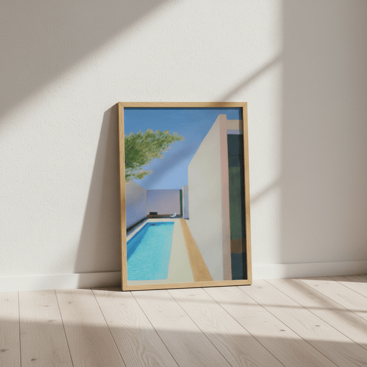 Olive Branch and Swimming Pool by Ieva Baklane wall - art - picture - poster