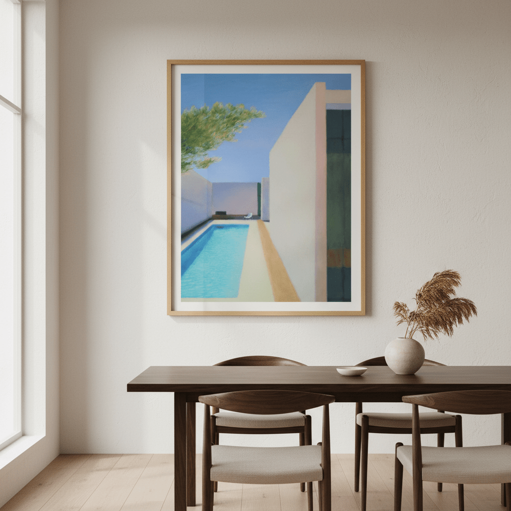 Olive Branch and Swimming Pool by Ieva Baklane wall - art - picture - poster