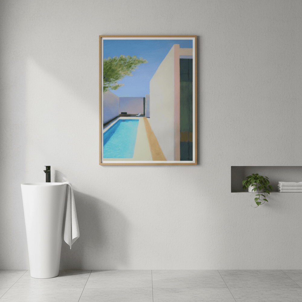 Olive Branch and Swimming Pool by Ieva Baklane wall - art - picture - poster
