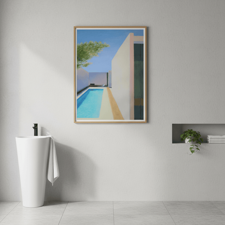 Olive Branch and Swimming Pool by Ieva Baklane wall - art - picture - poster