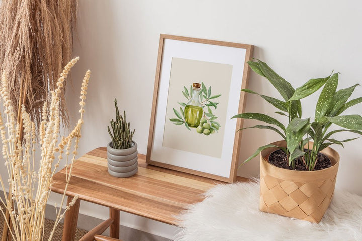 Olive Tree And A Jar Green Wall Art - Style My Wall