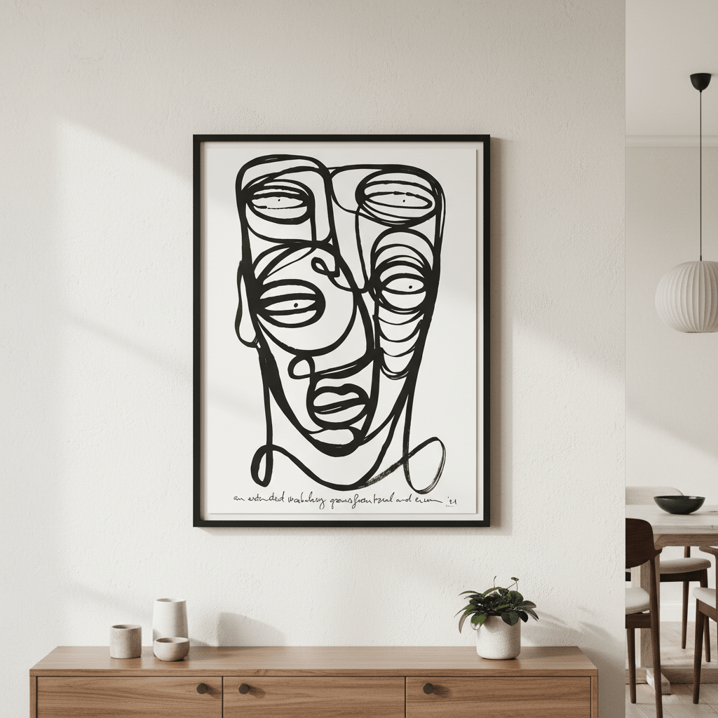 Oneliner by Sven Reubens wall - art - picture - poster