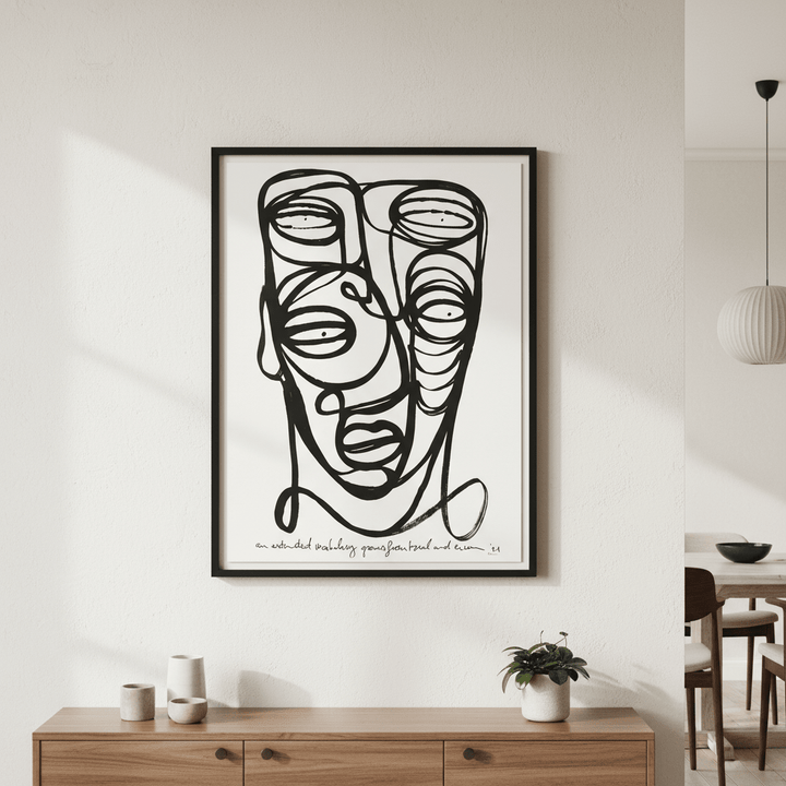 Oneliner by Sven Reubens wall - art - picture - poster