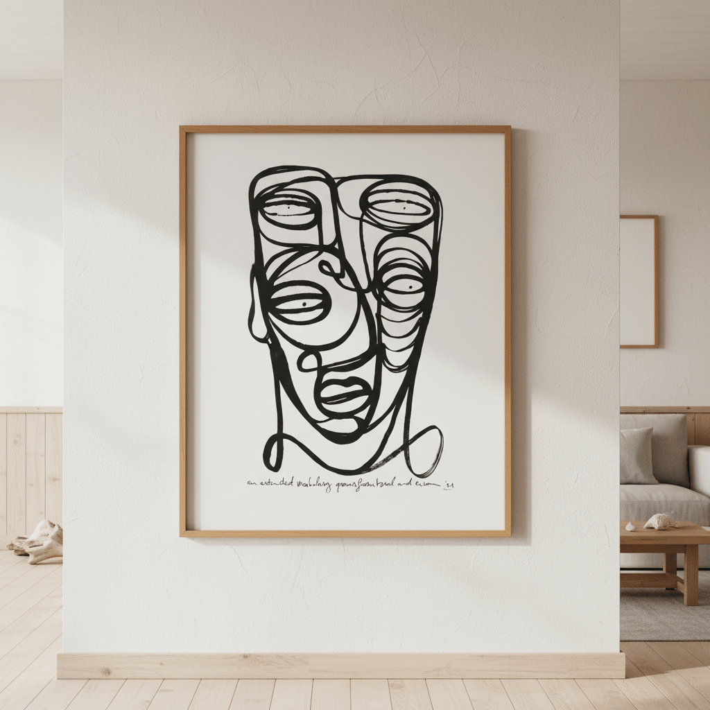 Oneliner by Sven Reubens wall - art - picture - poster