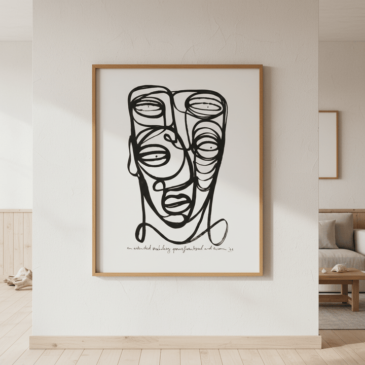 Oneliner by Sven Reubens wall - art - picture - poster