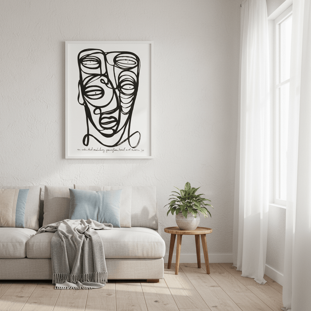 Oneliner by Sven Reubens wall - art - picture - poster