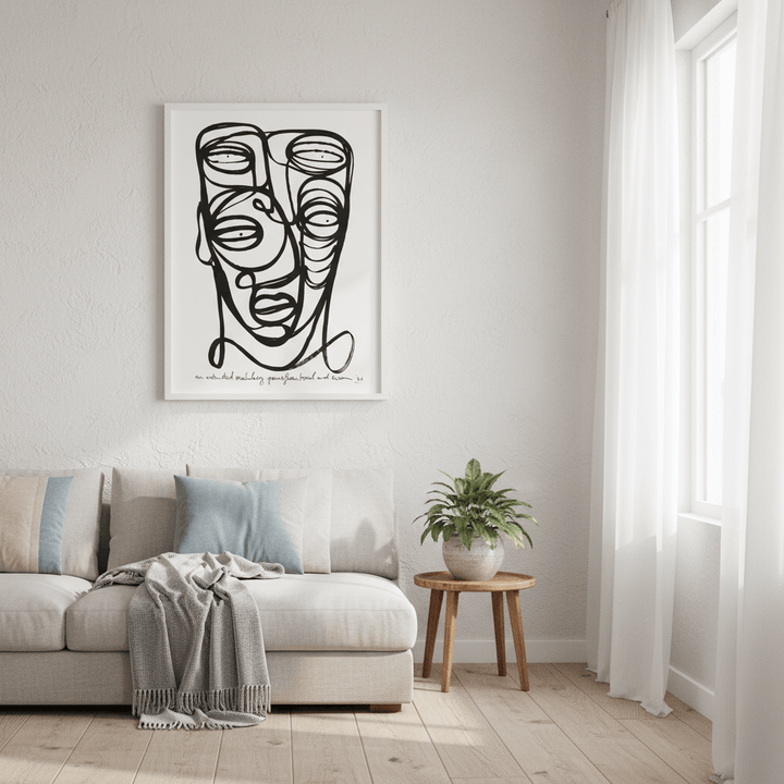 Oneliner by Sven Reubens wall - art - picture - poster