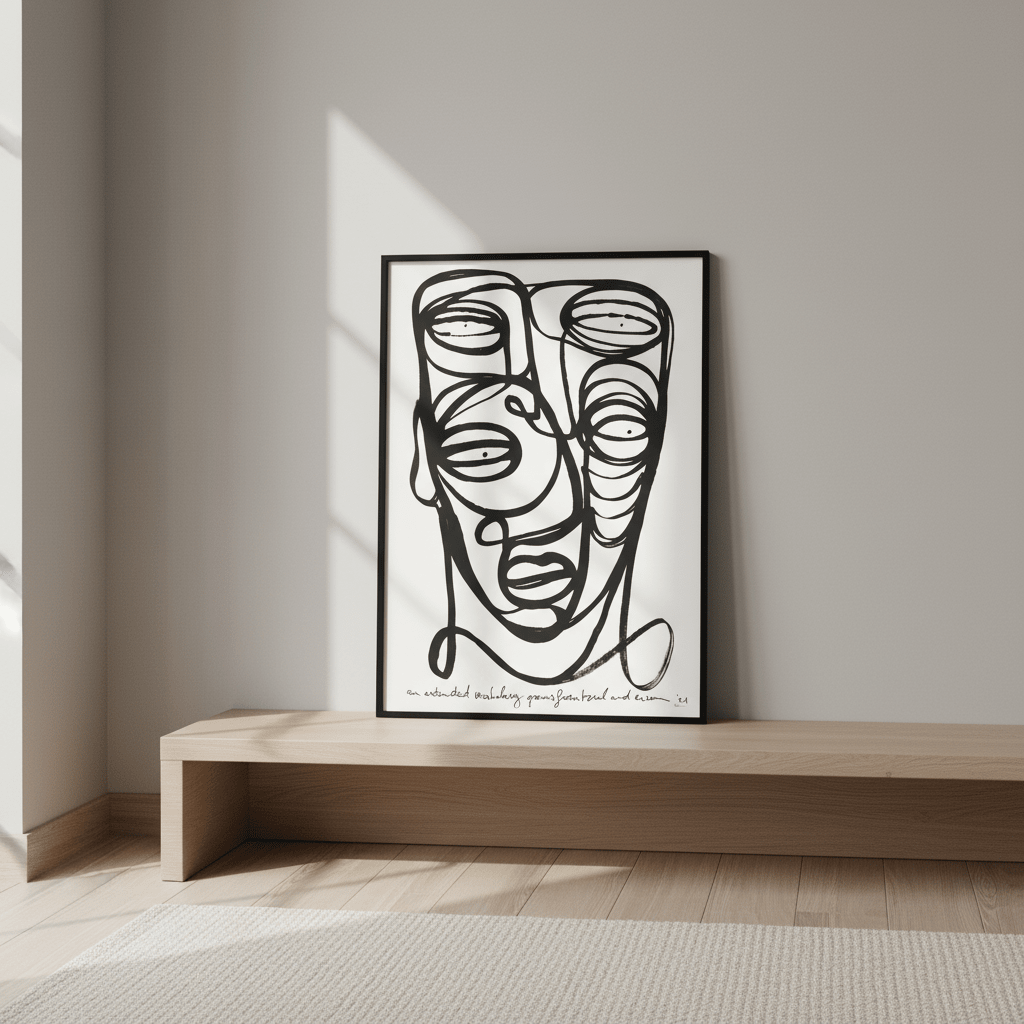 Oneliner by Sven Reubens wall - art - picture - poster