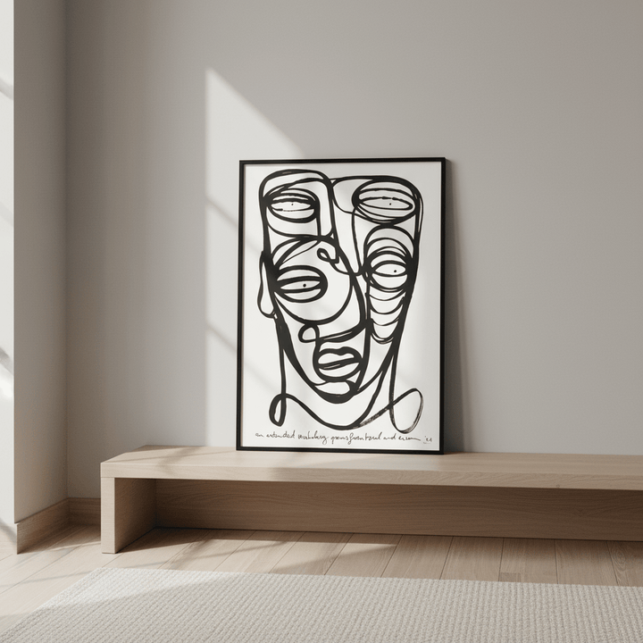 Oneliner by Sven Reubens wall - art - picture - poster