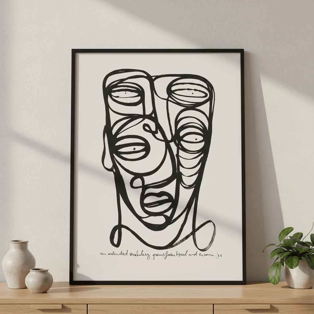 Oneliner by Sven Reubens wall - art - picture - poster