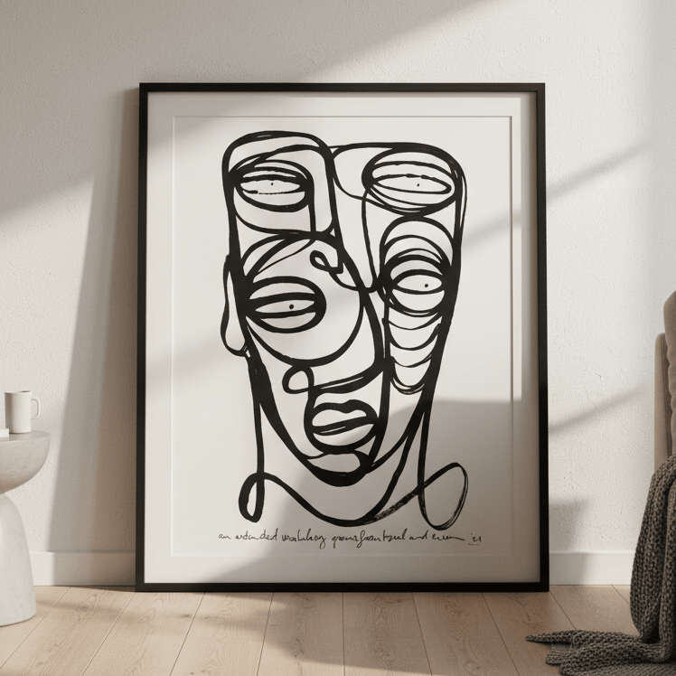 Oneliner by Sven Reubens wall - art - picture - poster