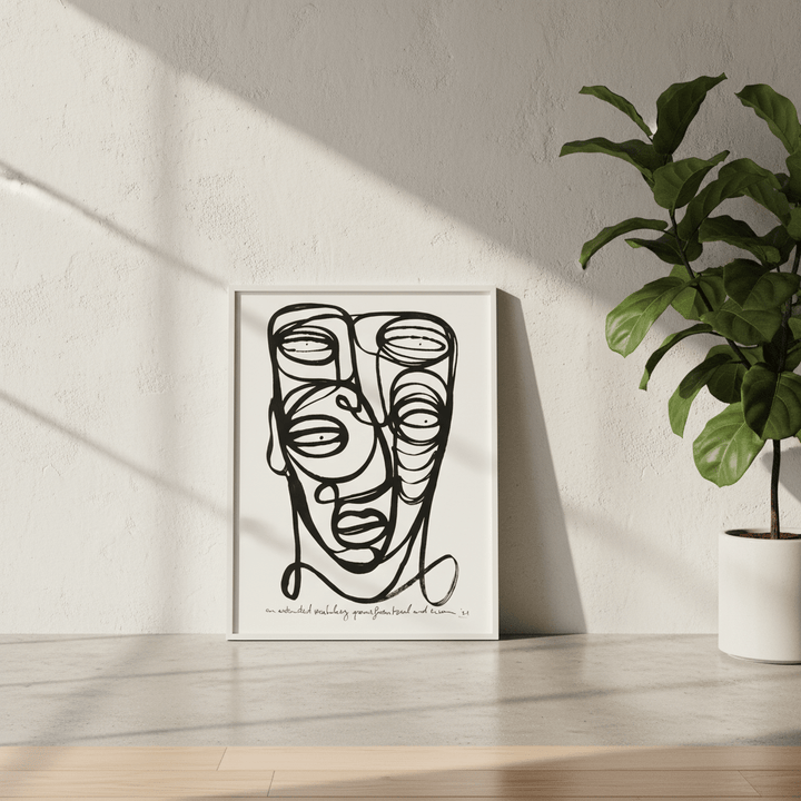 Oneliner by Sven Reubens wall - art - picture - poster