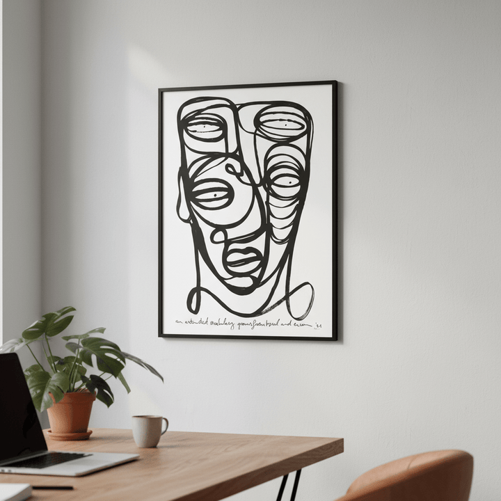 Oneliner by Sven Reubens wall - art - picture - poster