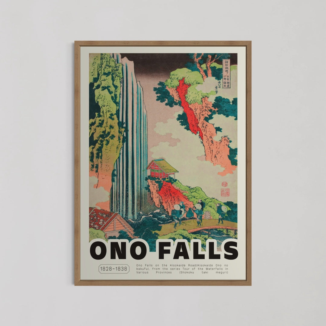 Ono Waterfall on the Kisokaido Wall Art by Katsushika Hokusa - Style My Wall