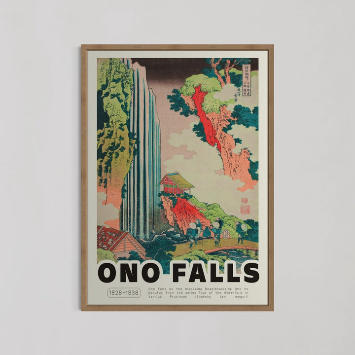 Ono Waterfall on the Kisokaido Wall Art by Katsushika Hokusa - Style My Wall