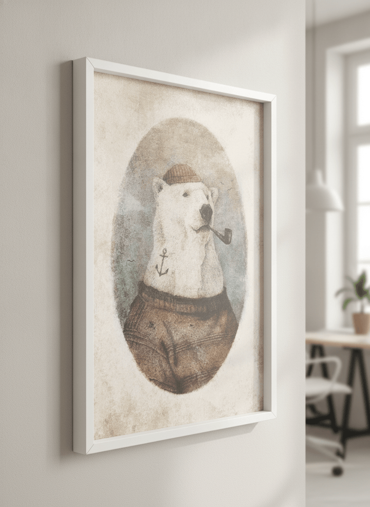 Contemporary wall art featured in a bright modern office workspace