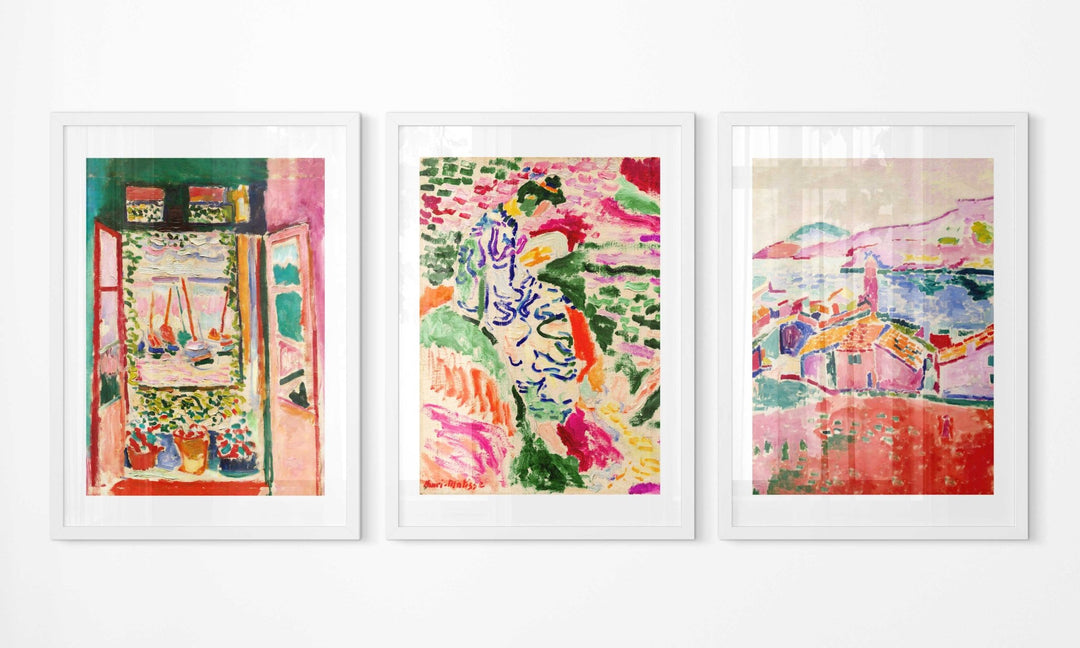 Open Window, Lake & Church Exhibition Trio Prints by Henri Matisse - Style My Wall