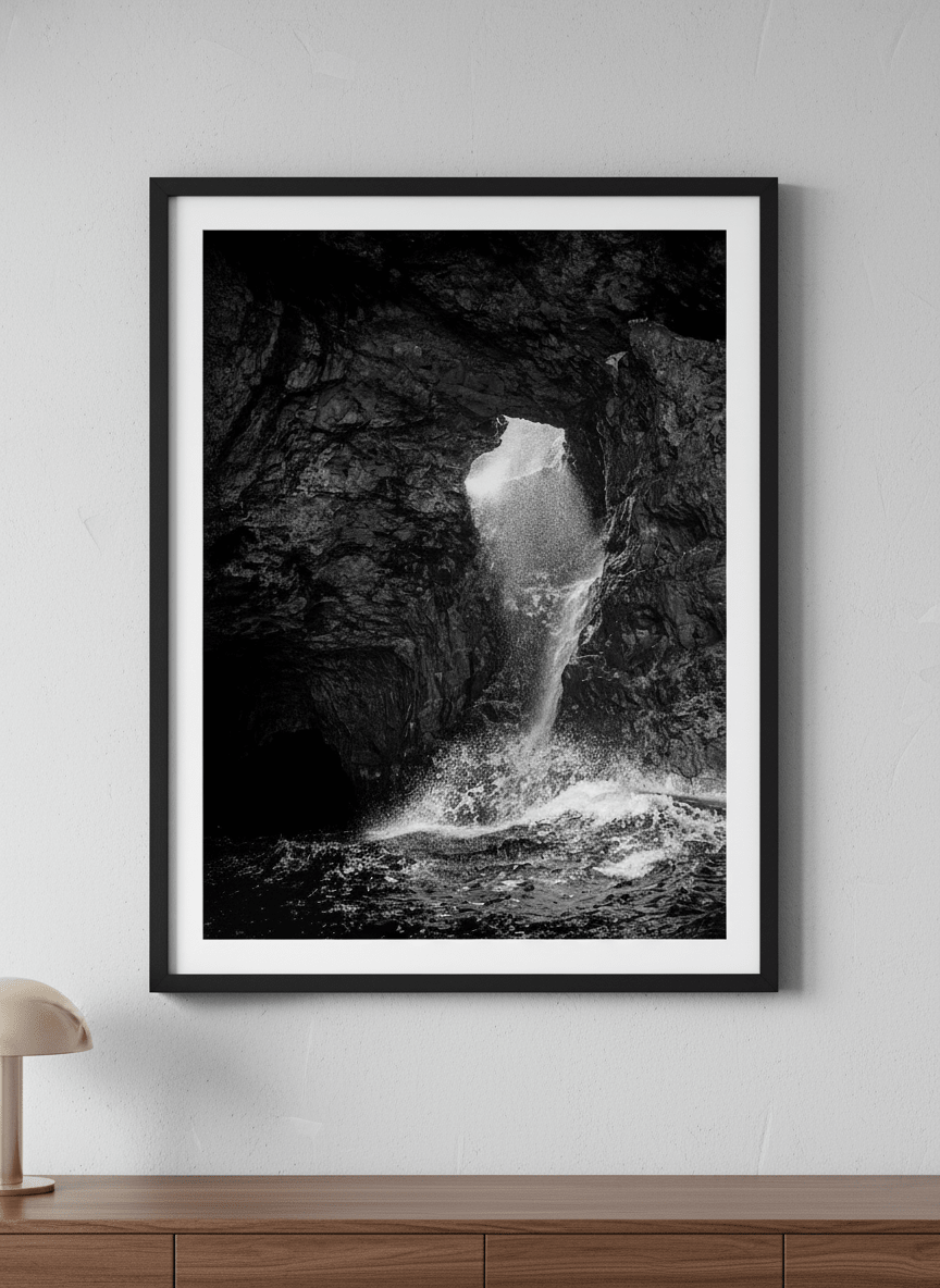 Contemporary wall art featured in a bright modern office workspace