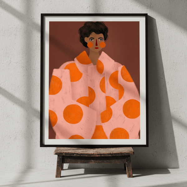Orange Dots by Bea Muller | Art & Canvas Print