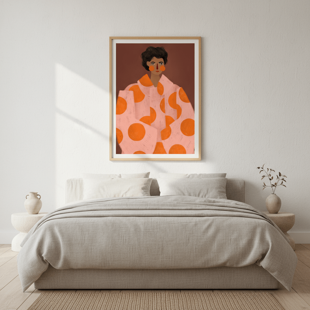 Orange Dots by Bea Muller wall - art - picture - poster