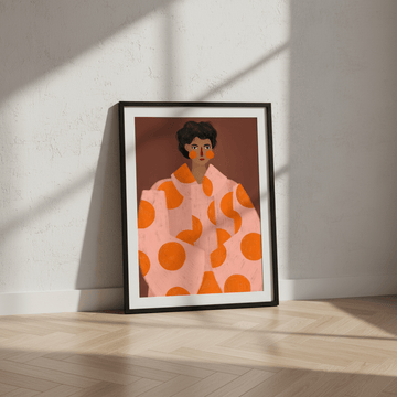 Orange Dots by Bea Muller wall - art - picture - poster