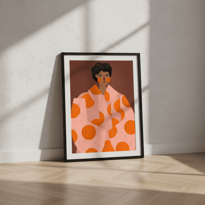 Orange Dots by Bea Muller wall - art - picture - poster