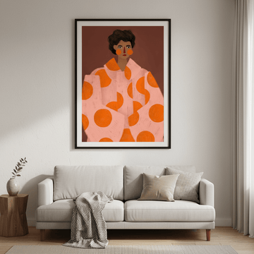 Orange Dots by Bea Muller wall - art - picture - poster