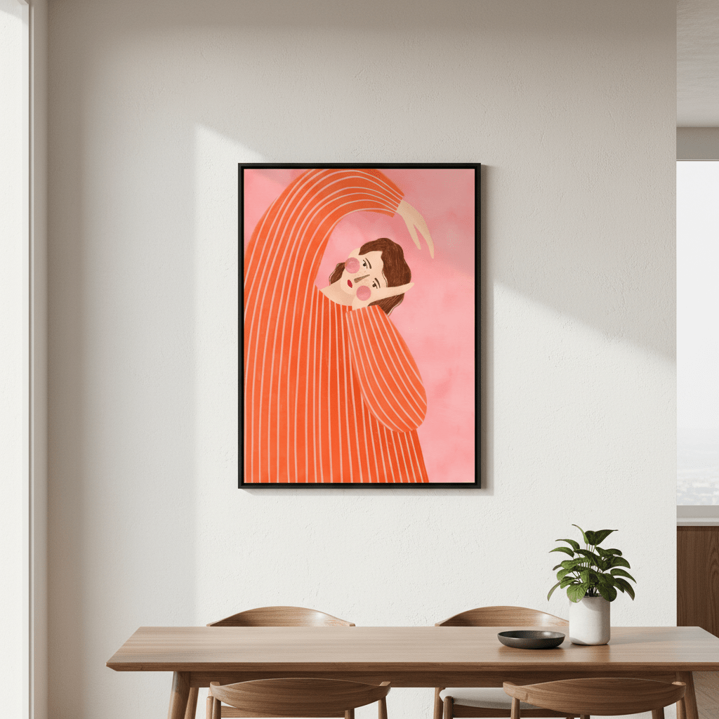 Orange Dress by Bea Muller wall - art - picture - poster